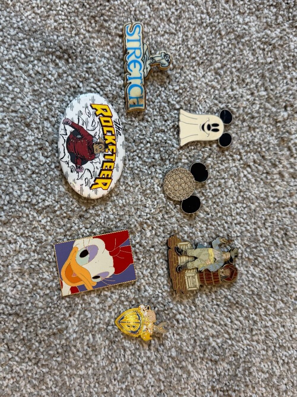 Disney Pin Lot 7 Mickey Ghost EPCOT Pirates LE 250 Daisy Rocketeer Stretch WB Pi